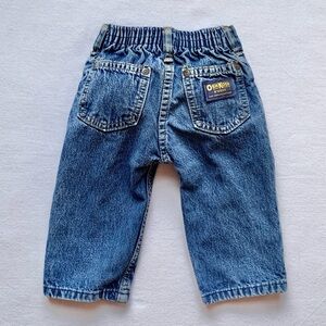 Vintage Oshkosh B’gosh Made in USA 100% Cotton Denim Baby Pants Blue Jeans 9M